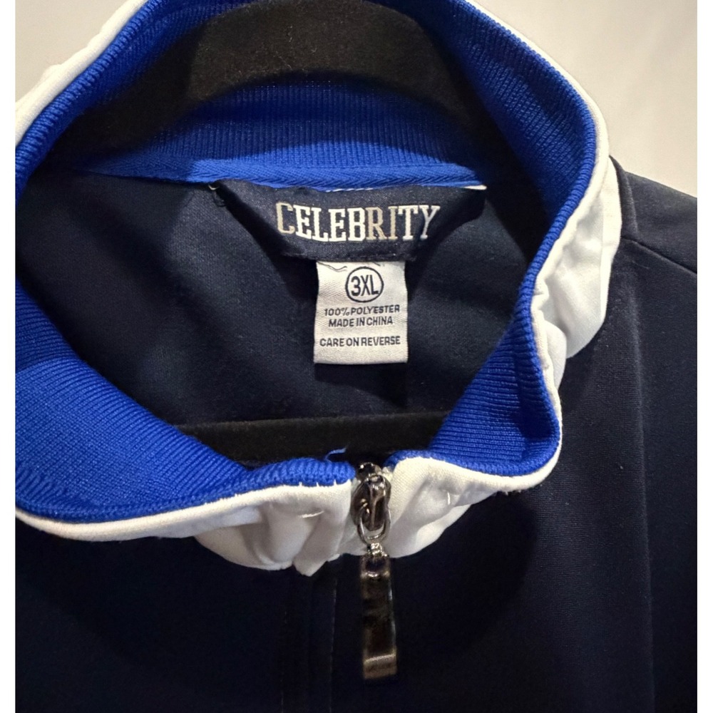 Celebrity Colorblock Track Jacket Men's 3XL Big & Tall‎  Full Zipper